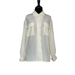 Impressions of California White Sheer Button Down Shirt